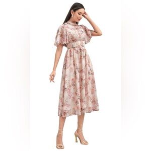 Floral Pink Dress S